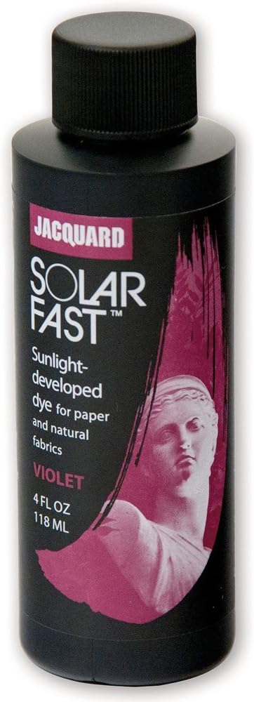 Jacquard SolarFast Dye - 8oz - Violet - Create Remarkably Detailed Photographs, Photograms, and Shadow-Prints on Paper or Fabric - Made in USA...