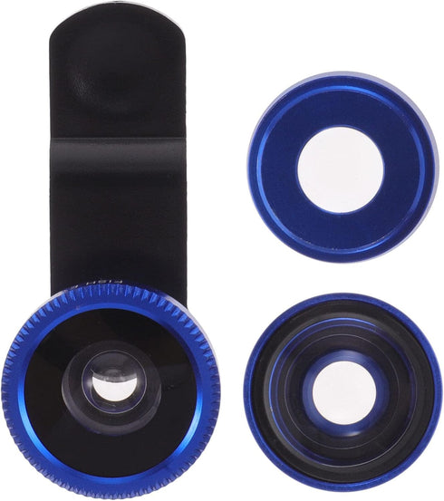 Hemobllo Phone Camera Lens - 3 in 1 Cell Phone Camera Lens Kit 180° Fish Eye Lens + 0.67X Wide Angle Lens + Macro Lens Portable Phone Lens Kit Uni...