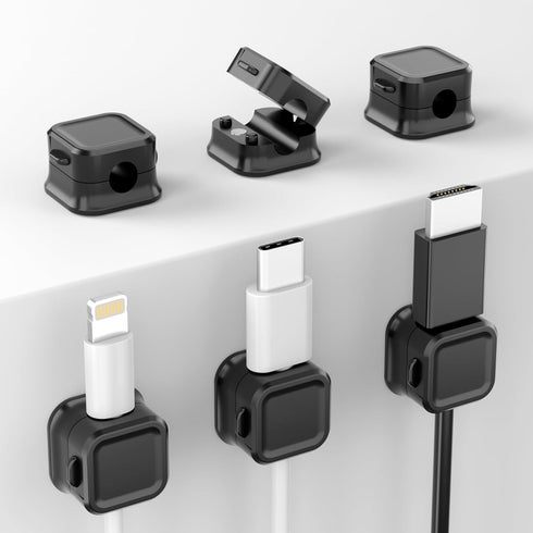 Magnetic Cable Clips, 6 Pack Cord Organizer Holder, for Desk Cable Management, Adhesive Wire Keeper for Desk in Bedroom Living Room Kichen Office ...