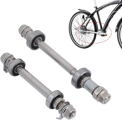 Bicycle Wheel Hub Axle, Durable Metal Bicycle Wheel Hub Axle Front Rear Solid Shaft Lever, Bike Repair Tool Accessories, for Most Bikes(Rear axle ...