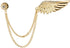 Knighthood Golden Stone Wing with Hanging Chain Brooch Golden...