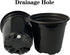 24pcs 3 4 5 6 Inch Nursery Pots Variety Pack, Flexible Plastic Plant Pots with Drainage Holes, Round Nursery Pot for Plastic Plants, Black Flower ...