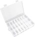 24 Grids Plastic Organizer Box With Dividers Clear Craft Storage Bead Organizer Box Earring Organizer Travel Pill Organizer Jewelry Organizer Stor...