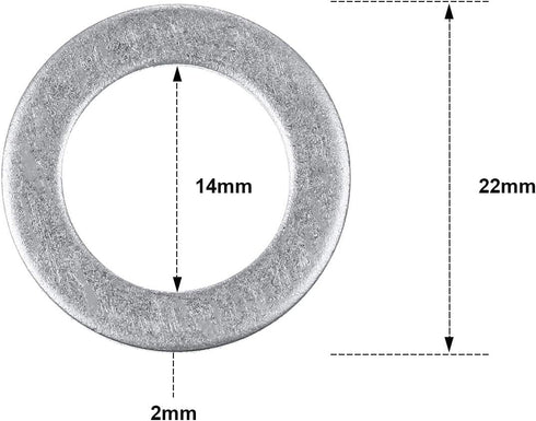 Mudder 50 Pieces Aluminum Engine Oil Crush Washers Drain Plug Gaskets (Compatible with Honda OEM Civic Part)...