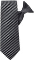 Jacob Alexander Men's Sophisticated Woven Black Tie Diagonal Grey Pinstripe Professional Pre-Tied Clip-On Stripe Neck Tie...