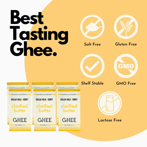 Original Grass-Fed Classic Ghee Butter by Indian Milk & Honey Handmade, Locally Sourced, Lactose, Gluten & Casein Free – Convenient & Portable Ghe...