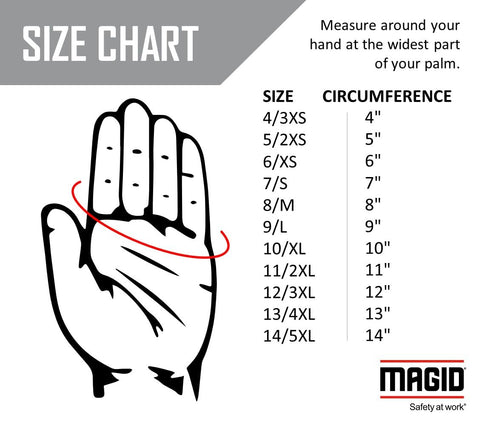 MAGID MECH106XL HandMaster MECH106 High-Visibility Mechanics Gloves, Full Finger, X-Large, Hi/Vis Yellow...