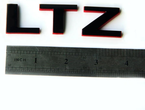 1x OEM LTZ Letter Nameplate Emblem Badge Compatible with Silverado Sierra Tahoe Suburban Glossy (2007-2018 Redline)...
