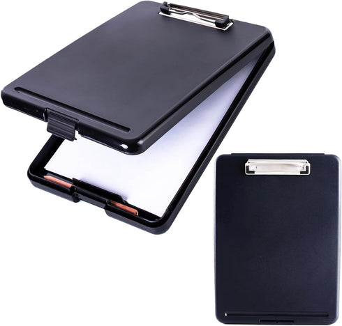 Plastic Storage Clipboard, Nurse Clip Boards 8.5x11 with Storage, Waterproof Clipboard with Compartment, Heavy Duty Plastic Clipboard Case Box wit...
