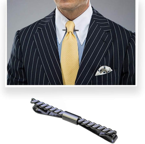 Men's Screw Thread Collar Clips Tie Collar Bar Pin Gold Silver Black Metal Cravat Clip Shirt Collar Pin...