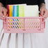 2-Pack Mini Foldable Plastic Baskets for Organizing and Storage, Collapsible Storage Crate for Home Kitchen Bedroom Bathroom Office (5.9x3.8x2.2, ...