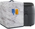 Air Fryer Cover Dust Cover, Dust Protection Insulated Kitchen Appliance Cover with Top Handle and Front Pockets for Women Gift, White Marble...