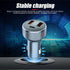 72W Fast Car Charger Adapter, Dual USB Fast Charging Type C Car Charger with LED Display Adapter, QC 3.0 PD Cigarette Lighter Adapter for Laptop S...