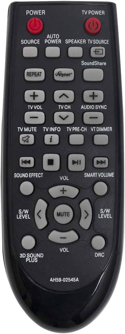 AH59-02545A Replacement Remote Control Applicable for Samsung Soundbar HW-F750 HW-F751 HW-F750/ZA HW-F751/ZA HWF750 HWF751 HWF750/ZA HWF751/ZA Sou...