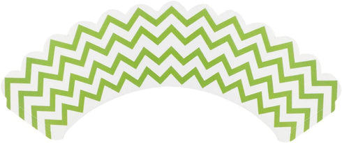 AllyDrew Standard Size Chevron Cupcake Wrappers (Set of 20), Green...