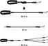 3 Dog Leash, Nylon Heavy Dog Leash with Padded Handle, 6ft 360° Swivel No Tangle Rope Removable Pet Traction Rope, Lead for Medium Large Dogs Walk...