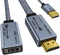 HDMI to Displayport Adapter 4K@60Hz, 2K@120Hz, 1080P@165Hz, HDMI Male Source to DisplayPort Female Monitor Cable, HDMI to DP with USB power cable ...
