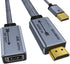 HDMI to Displayport Adapter 4K@60Hz, 2K@120Hz, 1080P@165Hz, HDMI Male Source to DisplayPort Female Monitor Cable, HDMI to DP with USB power cable ...