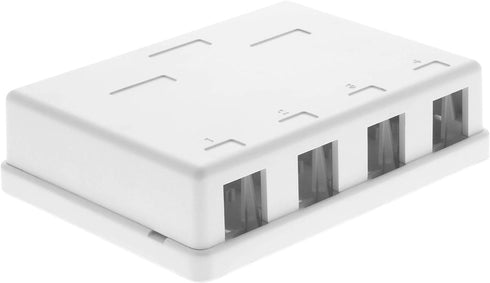 Networx Keystone Jack Surface Mount Boxes (4 Port, White)...