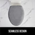 GORILLA GRIP Thick Memory Foam Bathroom Toilet Lid Seat Cover, Soft Velvet Topside, Machine Wash, Plush Cushioned Covers Fits Most Size Lids, Deco...