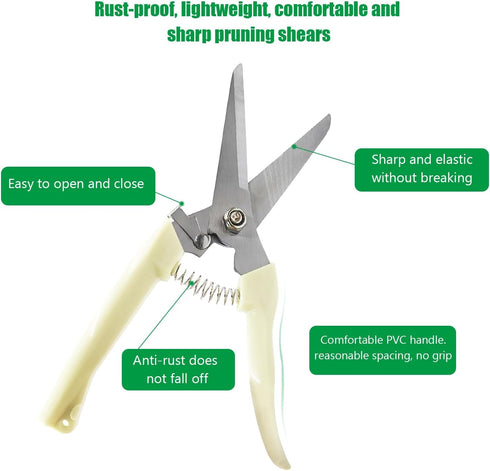 4-pack long Garden Flower Scissors 7.7 Inch...