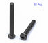 iexcell 25 Pcs 1/4-20 x 2" Alloy Steel 10.9 Grade Hex Socket Button Head Cap Screws Bolts Kit, Black Oxide Finish...