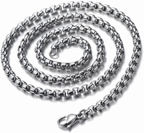 COOLSTEELANDBEYOND Rock Punk Snake Guitar Pendant Necklace for Men Stainless Steel with 30 inches Wheat Chain...