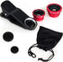 KINGMAS 3 in 1 Universal Fish Eye & Macro Clip Camera Lens Kit for iPad iPhone 7 6 5 Samsung BlackBerry HTC and Most Smartphones (Red)......