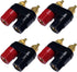 CESS Dual Binding Post, 4mm Banana Socket, 2 Way Gold-Plated Speaker Binding Posts, Power Amplifier Connector, 4 Pack...