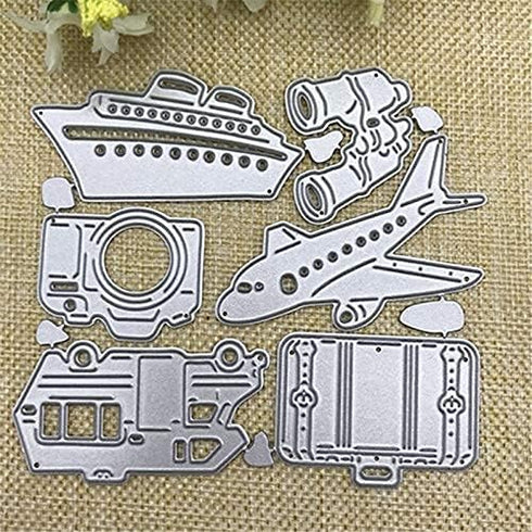Aircraft Camera Bag Travel Kit Plane Car Cutting Dies,DIY Scrapbooking Artist Metal Cutting Dies Stencils Scrapbooking Decorative Embossing Folder...