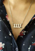 Angel Numbers Necklaces,Women Girls Dainty Gold Silver 111 1111 222 333 444 555 666 777 888 8888 999 Pendant Necklace Spiritual Numerology Jewelry...