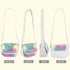 Jessica Simpson Fluffy Cute Vegan Leather Crossbody Bag Mini Coin Purse Wallet (Fuzzy Rainbow)...