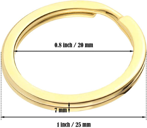Ripeng 250 Pieces Flat Split Key Chain Rings Bulk 7 Colors Keychain Rings and 6 Colors Open Jump Loop, 25 Mm, 7 mm...
