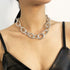 Punk Chain Choker Necklace Chunky Curb Link Chain Necklace Dainty Silver Necklace Accessories for Women Girls...