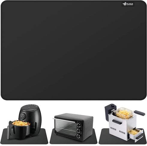FLASLD Heat Resistant Mat for Air Fryer Site on, Fireproof Silicone Mats for Kitchen Counter, Countertop Protector, No-slip and Waterproof (12"X18...