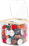 Clear Coffee Pod Holder with Lid, Coffee Pods Storage for Counter, Small Food Storage Organizer Bins, Clear Plastic Bins for Pantry, Kitchen, Cabi...