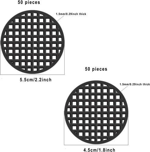 Plastic Flower Pot Hole Mesh Pad?Round Bonsai Pot Bottom Grid Mat Mesh ?for Garden's Drainage Rigid Mesh Hole Screens,Plant Pots Protect Soil Loss...