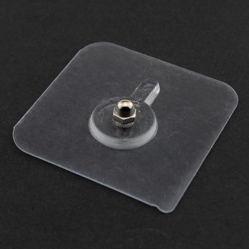 12PCS 6x6cm/2.36x2.36inch Plastic Metal Clear Sticky Wall Mounted No Trace Screw Hooks for Hanging Kitchenware and Key and Hat...