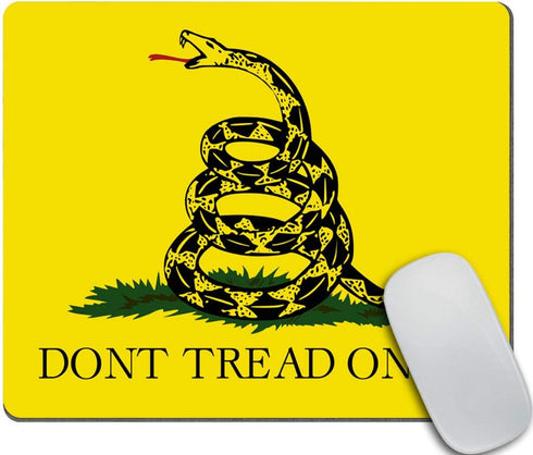 Gaming Mouse Pad Custom, Don't Tread On Me Flag Yellow Rectangle Non-Slip Rubber Mousepad Gaming Mouse Pad...
