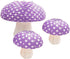 3Pcs Purple Large Mushroom Shaped Paper Lanterns for Forest Jungle Wonderland Themed Birthday Party Decor Hanging 3D Mushroom Ornament Backdrop fo...