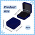 FINGERINSPIRE 6 pcs Blue Velvet Badge Display Box 30mm Lapel Pin Collection Display Holder Square Velvet Brooch Storage Boxes Presentation Display...