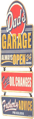 Dad's Garage Linked and Embossed Metal Sign - Vintage Garage Sign for Dad - Great Gift Idea...