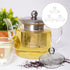 2-Pack Glass Teapot Replacement Lid - Clear Teapot Accessories with Strainer Cover for Home Kitchen Teapots...