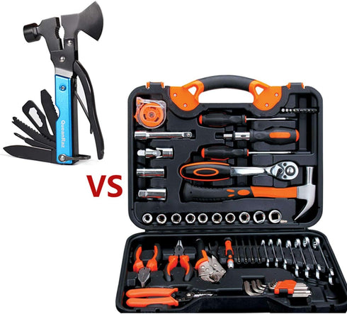 Multiool Axe,Survival Gear Kit,14 in 1 Camping Gear with Hatchet Hammer Plier Knife Bottle Opener for Outdoor Household Hiking Bushcraft Fishing,C...