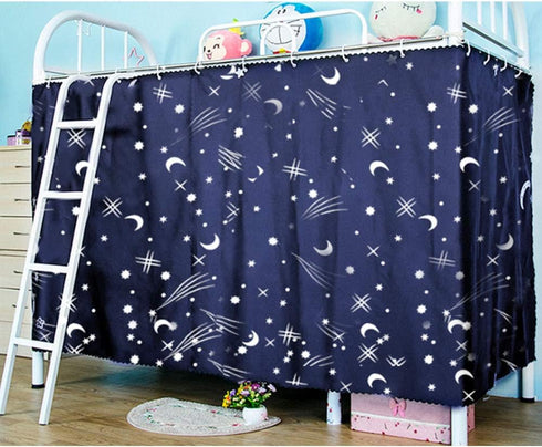 CLARA Single Sleeper Bunk Bed Curtain College Student Dorm Bed Canopy Bedding Tent Blackout Mosquito Nets Bedding Curtain Dark Blue(1 Panel, 59.1×...