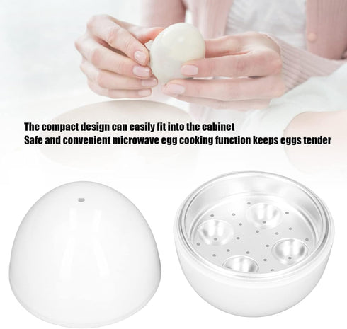 Microwave Egg Cooker, 4 Cavities Egg Cooker for Microwave Egg Boiler with Lid for Hard Boiled Eggs Microwavable Egg Poacher Cooking Kitchen Tools...
