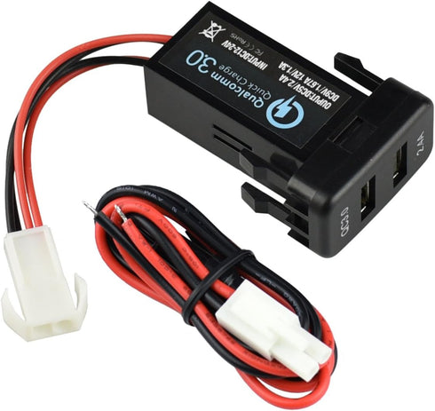 Cllena Dual USB Port Charger Socket Quick Charge 3.0 & 2.4A for Toyota......