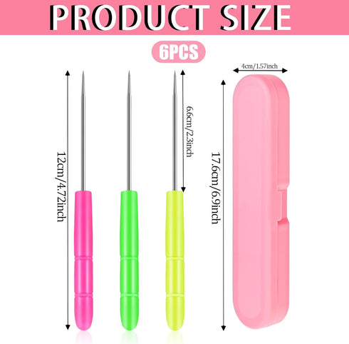 6Pcs Cookie Scribe Tool Sugar Stir Needle Cookie Decorating Supplies DIY Baking Pin for Royal Icing Biscuit Coffee Sugarcraft Handcraft with Stora...