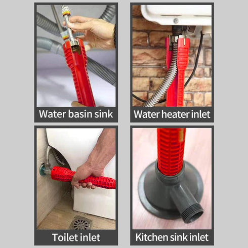 Faucet and Sink Wrench 8 in 1,Multi-purpose Faucet Wrench Tool,Basin Wrench Plumbing Tools with Gradienter For Plumbers...