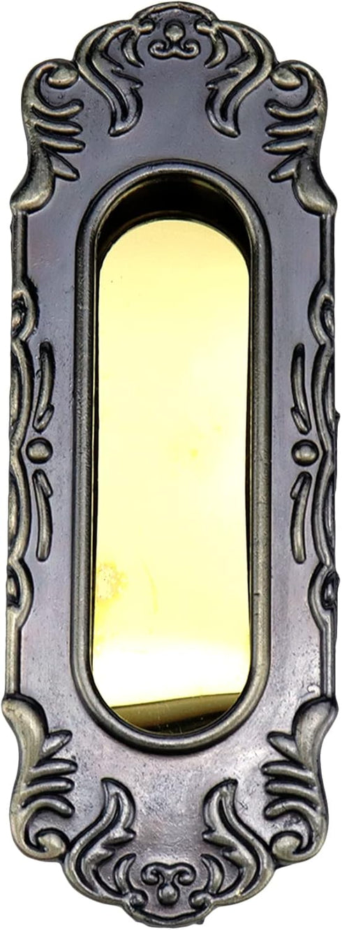 2pcs European Recessed Flush Pull Sliding Closet Door Handles Recessed Finger Pulls Flush Pocket Door Pull for Cabinet Dresser Drawer Bronze Tone ...